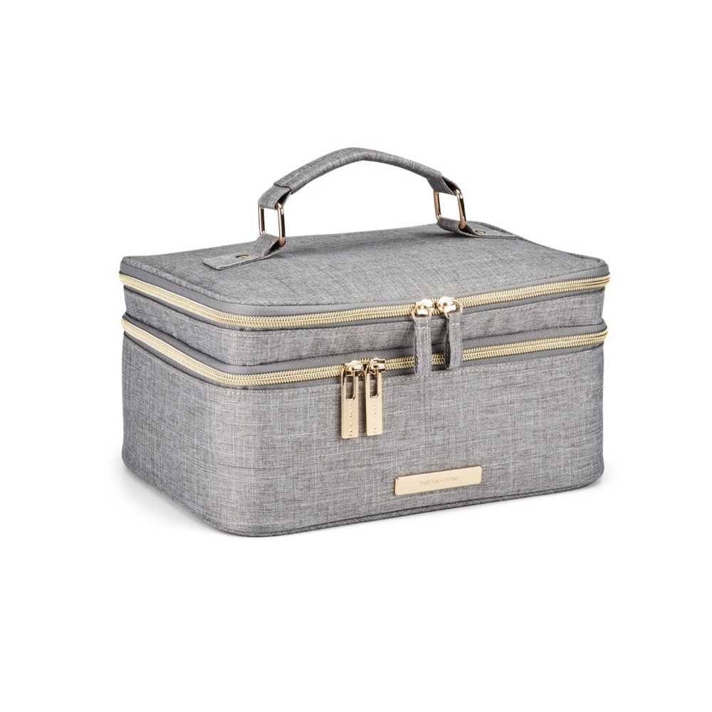 Professionista Gray Train Case With Adjustable Dividers